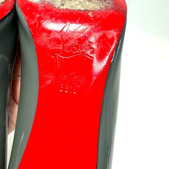 🌷❤️‍🔥FINAL SALE 🔥 NO OFFERS🌷💥Christian Louboutin Thick Heels Pumps 38.5 - Picture 8 of 8